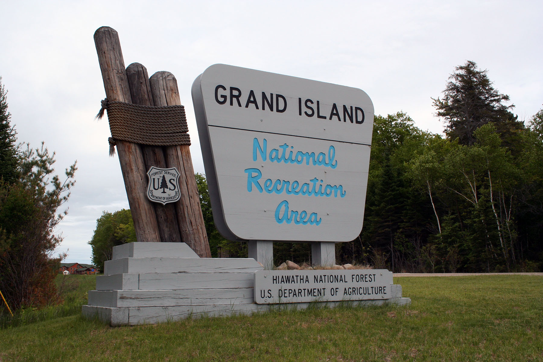 Grand Island National Recreateion Area Sign